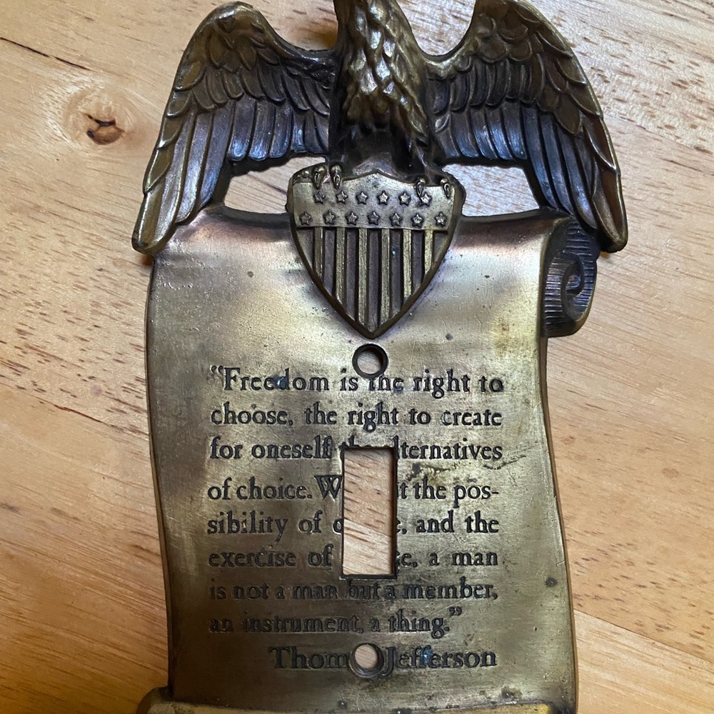 Vintage GIM M.C.Co. 3036 brass switch plate